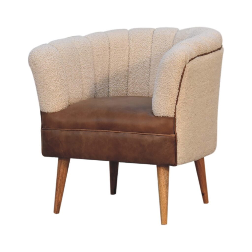 Boucle Cream Buffalo Armchair - Image 3
