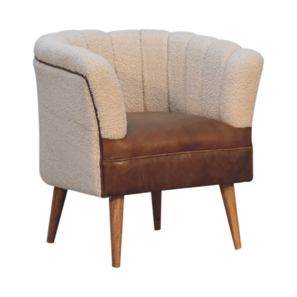 Boucle Cream Buffalo Armchair - Image 4