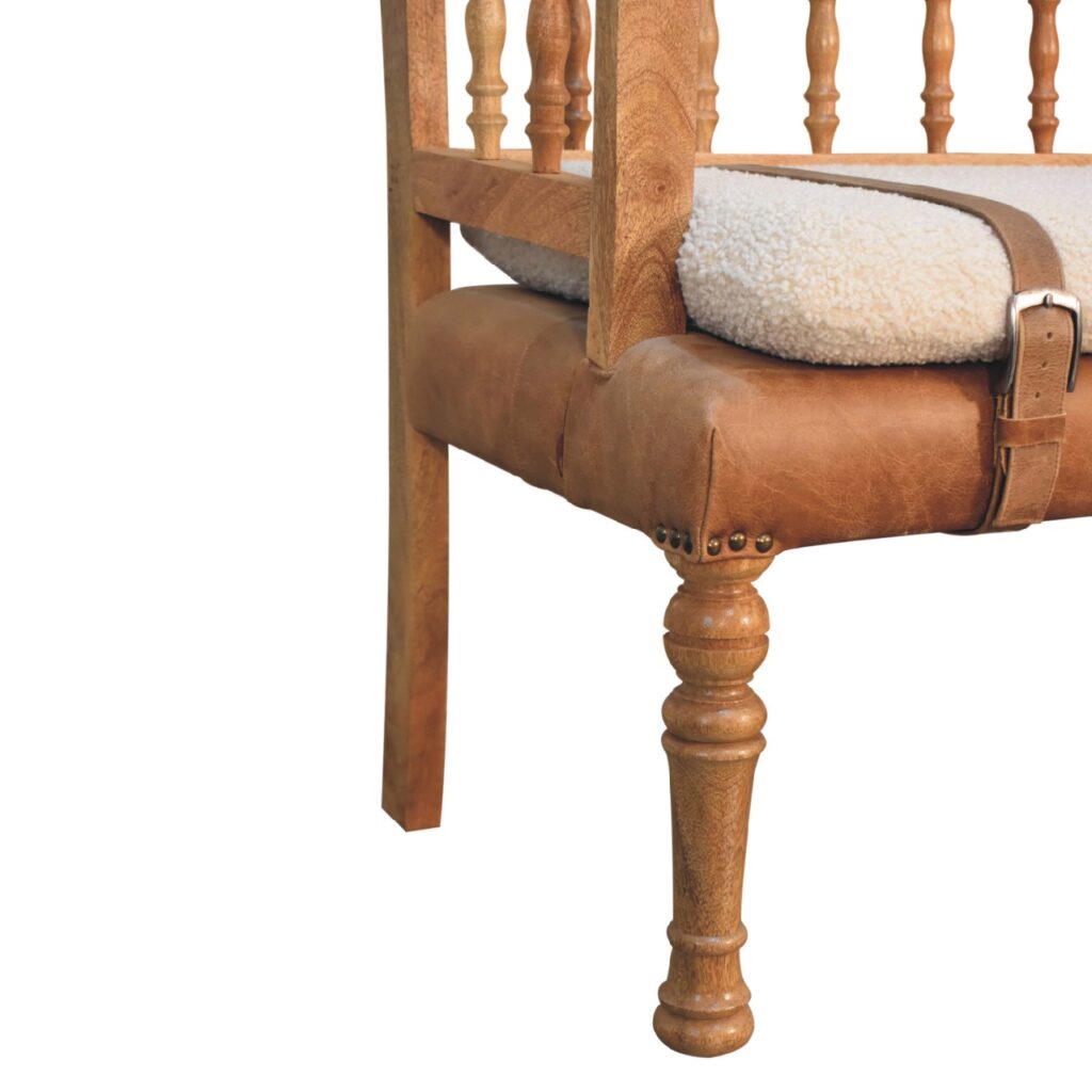 Strapped Hallway Bench - Image 9