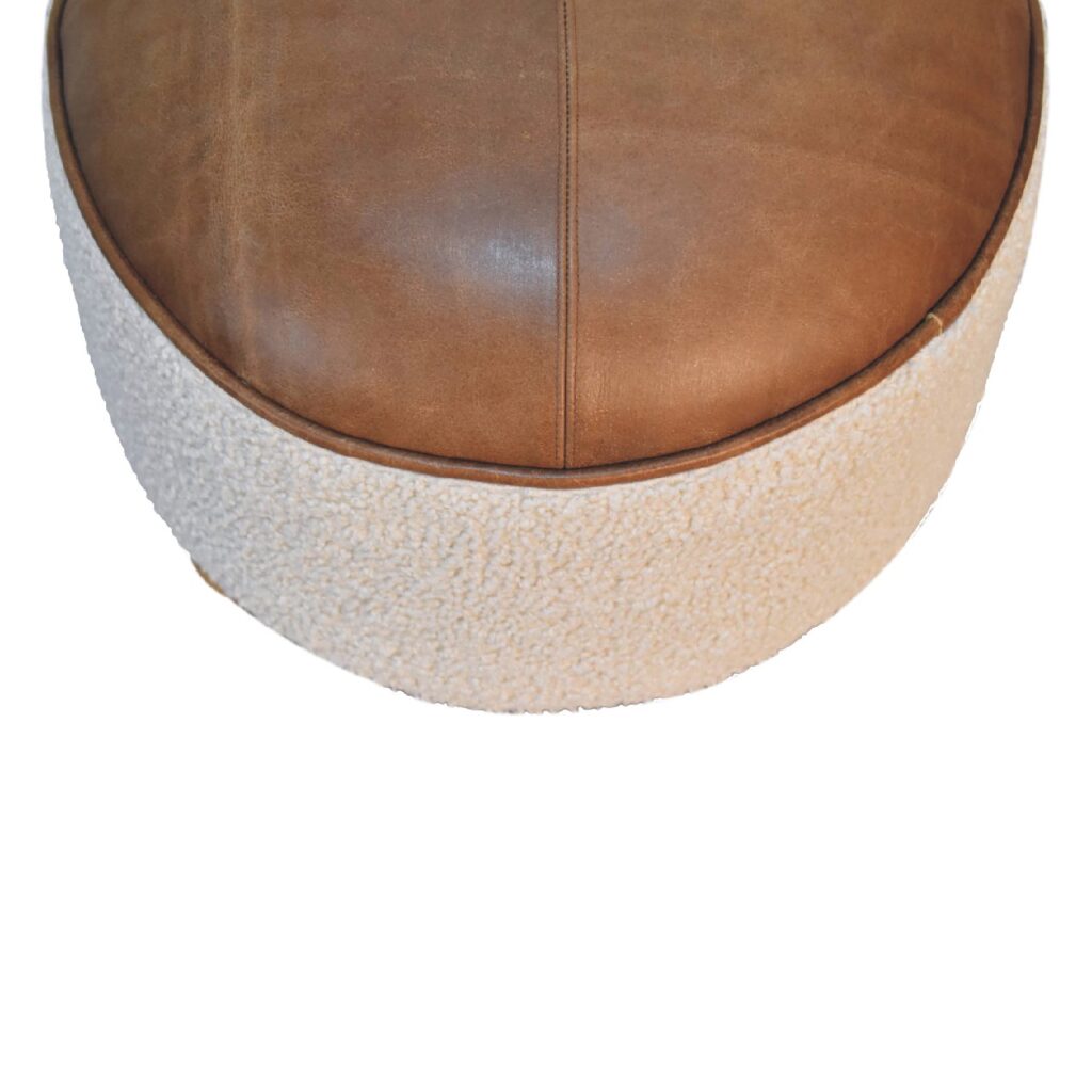 Cream Boucle Buffalo Footstool - Image 6