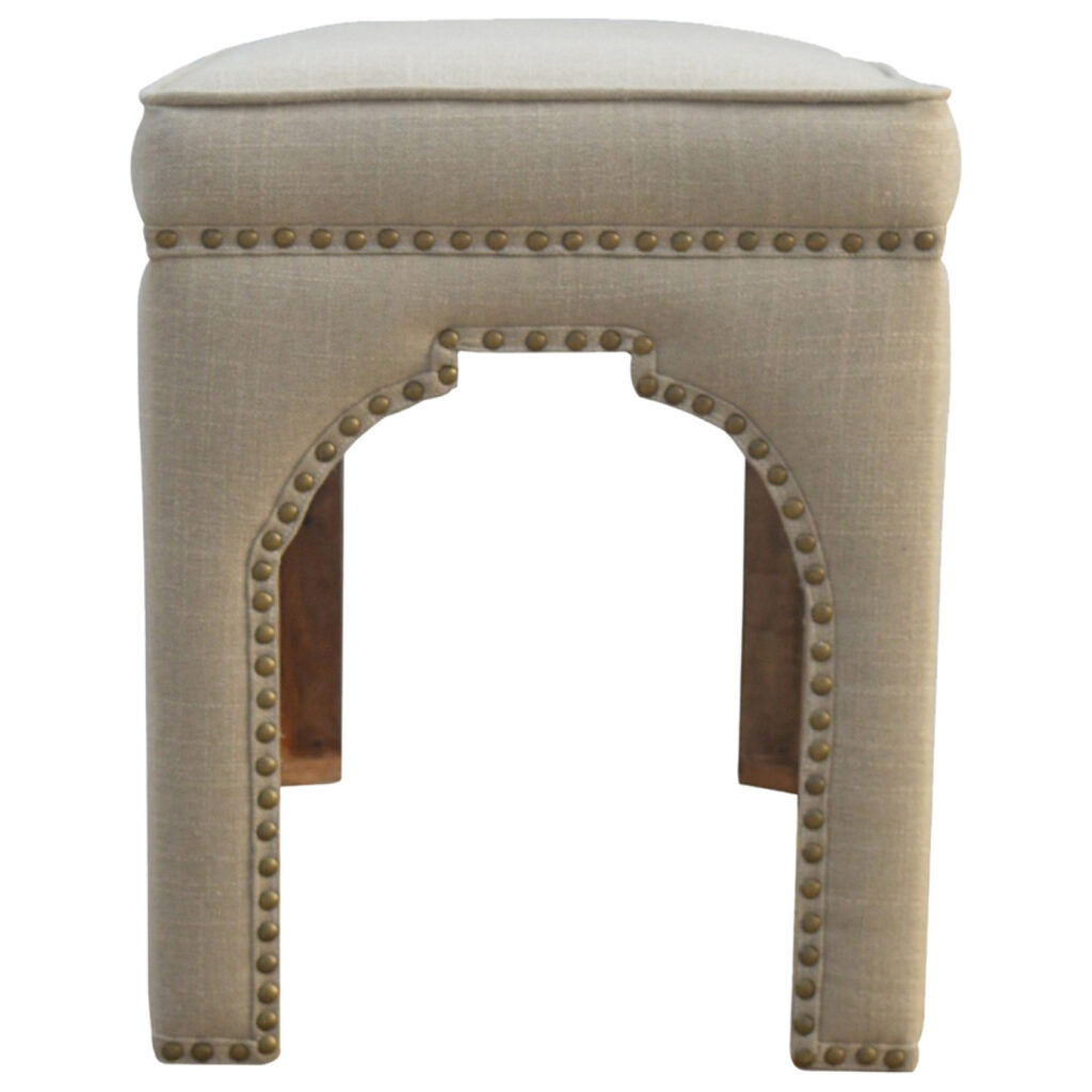 Mud Linen Occasional Bench - Image 8