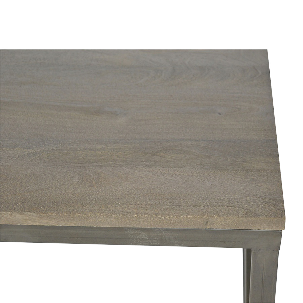 Industrial Cross Metal Oatmeal Coffee Table - Image 6