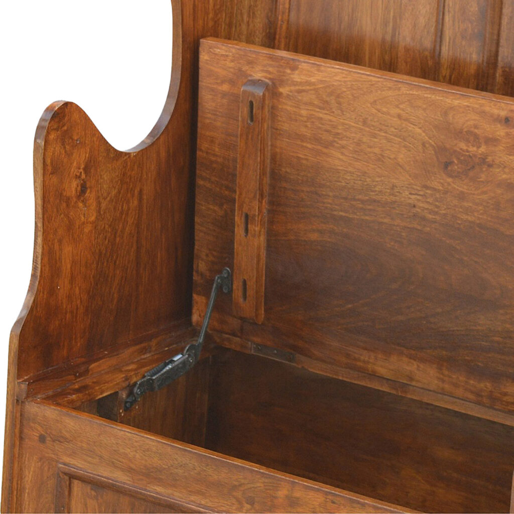 Lid up County Style Monks Bench - Image 4