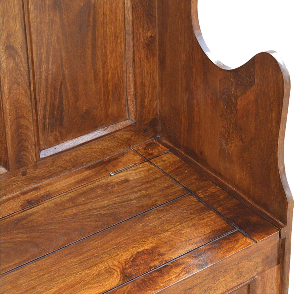 Lid up County Style Monks Bench - Image 6