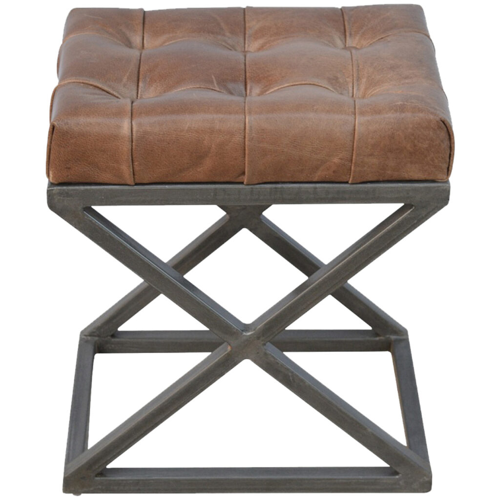 Industrial Cross Metal Coffee Table - Image 9