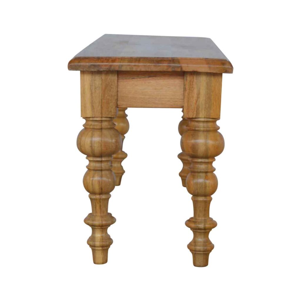 Solid Wood Bench with Turned Feet - Image 7