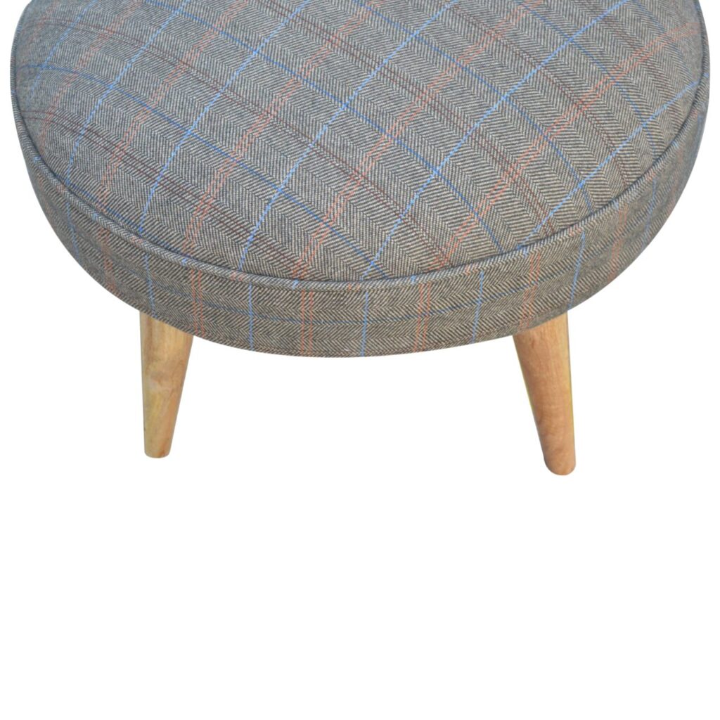 Multi Tweed Nordic Style Footstool - Image 5