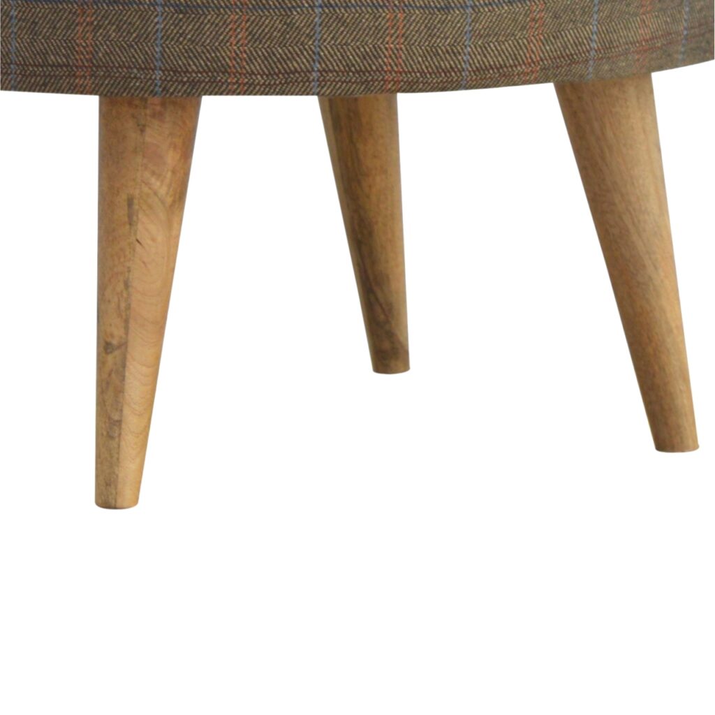 Multi Tweed Nordic Style Footstool - Image 8