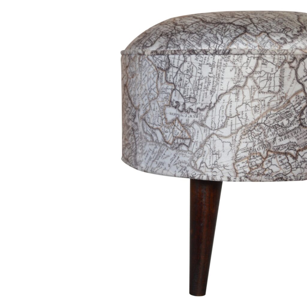 IN1017 - Map Printed Footstool - Image 5