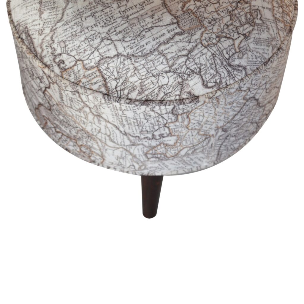 IN1017 - Map Printed Footstool - Image 6