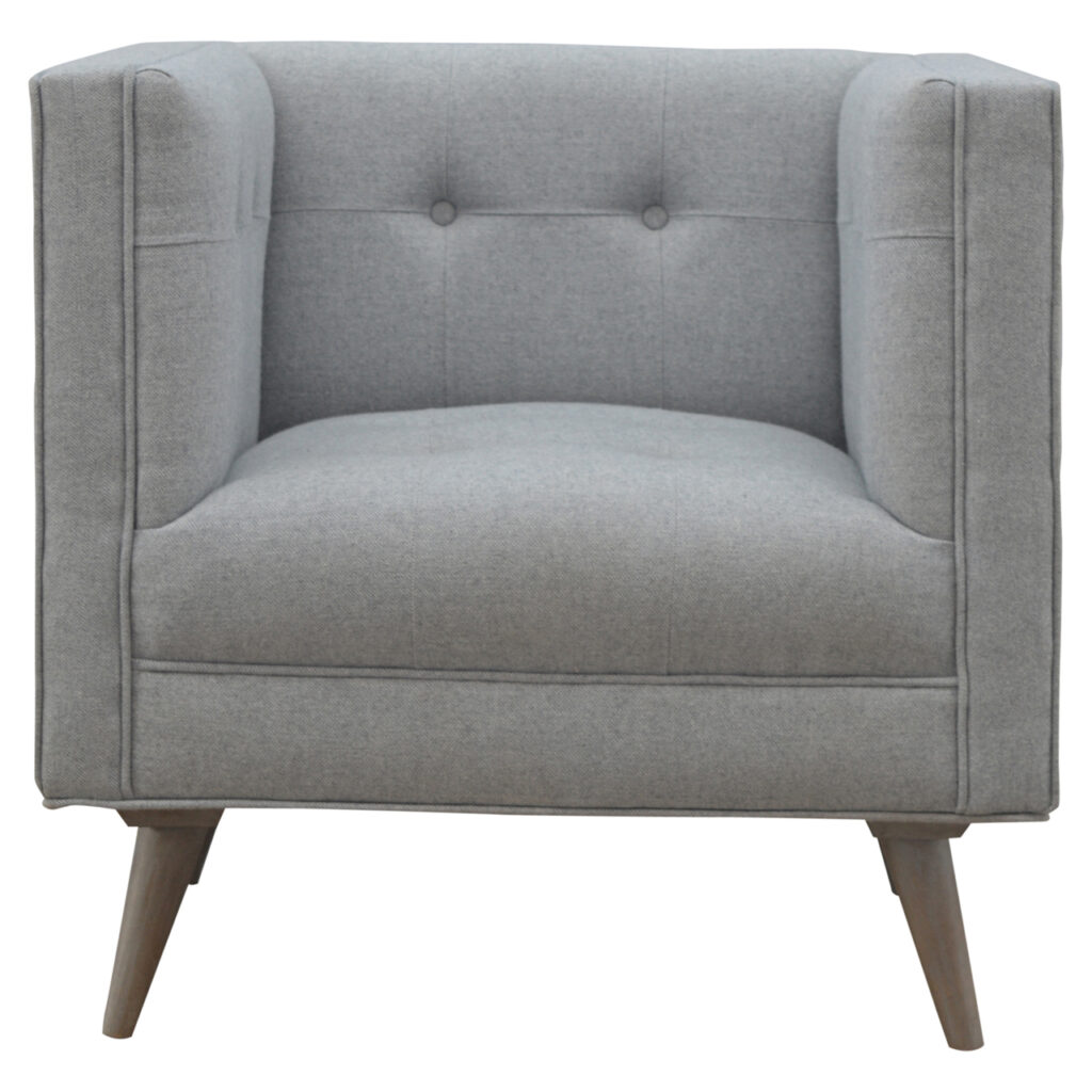 Grey Tweed Armchair - Image 2