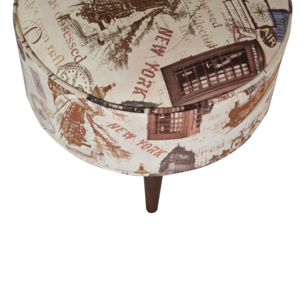 IN1271 - City Print Footstool - Image 3