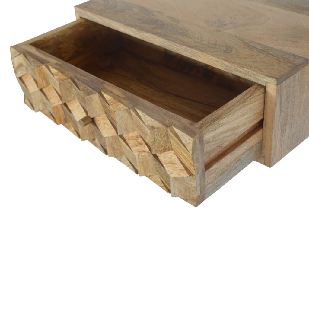 Floating Cube Carved Bedside - Image 5