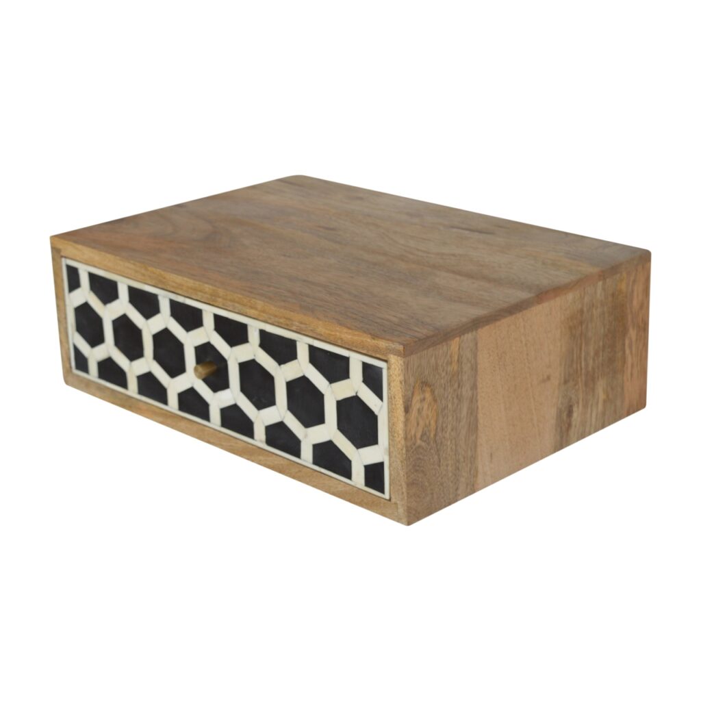 Wall Mounted Bone Inlay Bedside - Image 4
