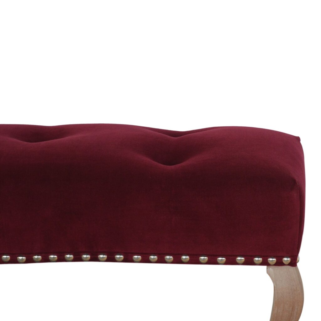 French Style Wine Red Bench - Image 5