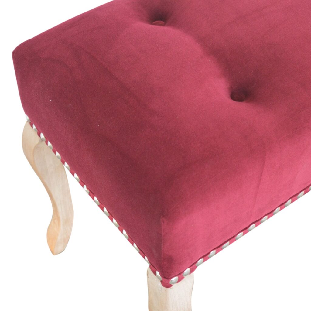 French Style Wine Red Bench - Image 6