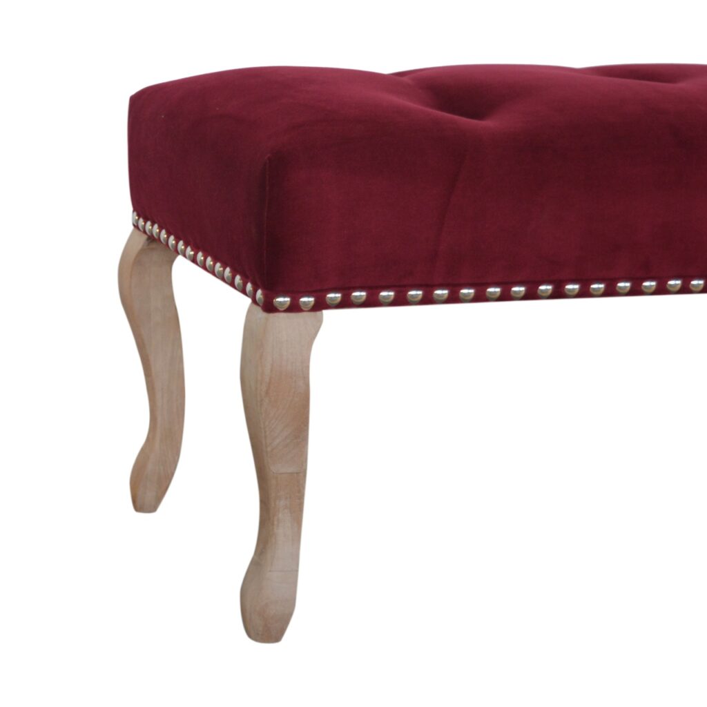 French Style Wine Red Bench - Image 7