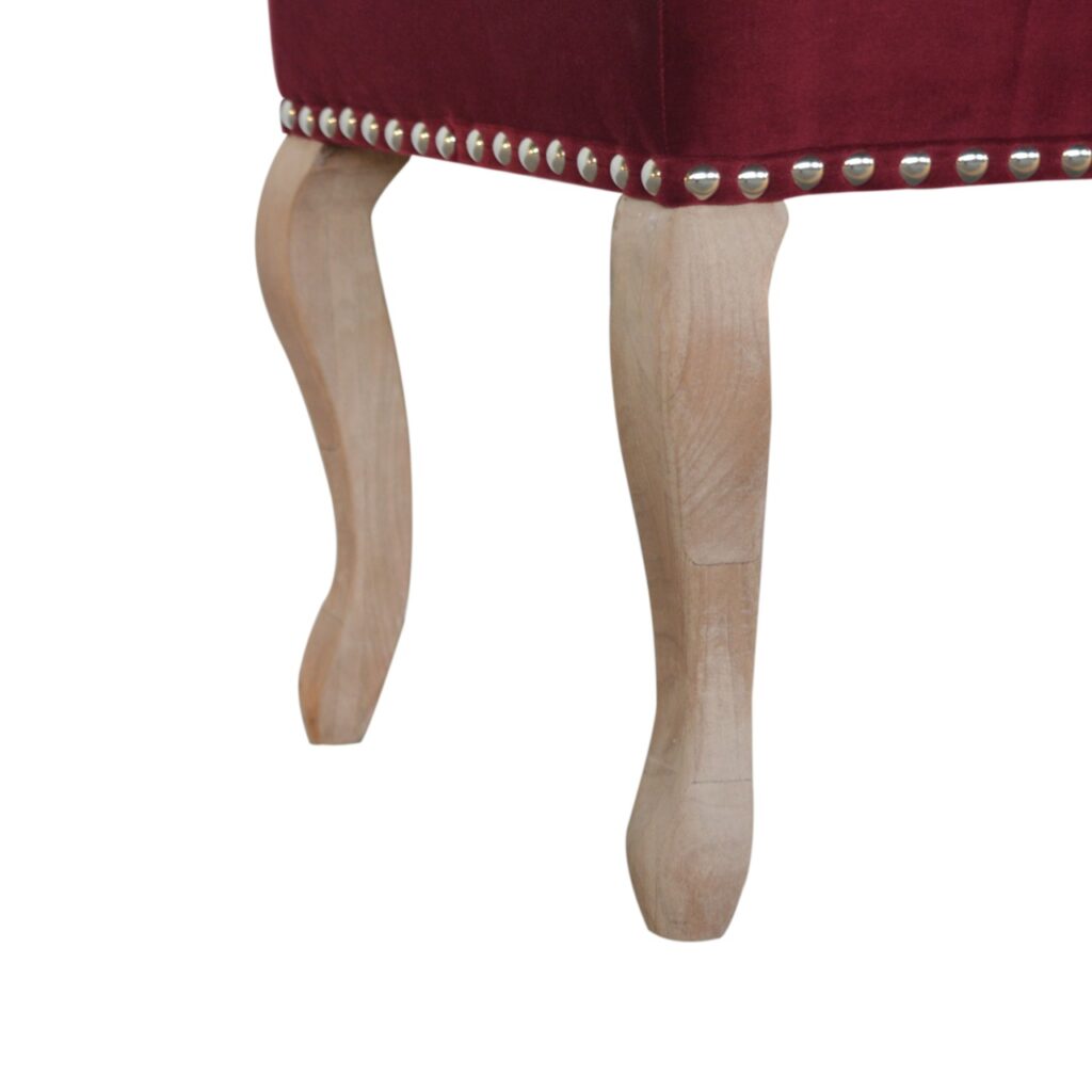 French Style Wine Red Bench - Image 8