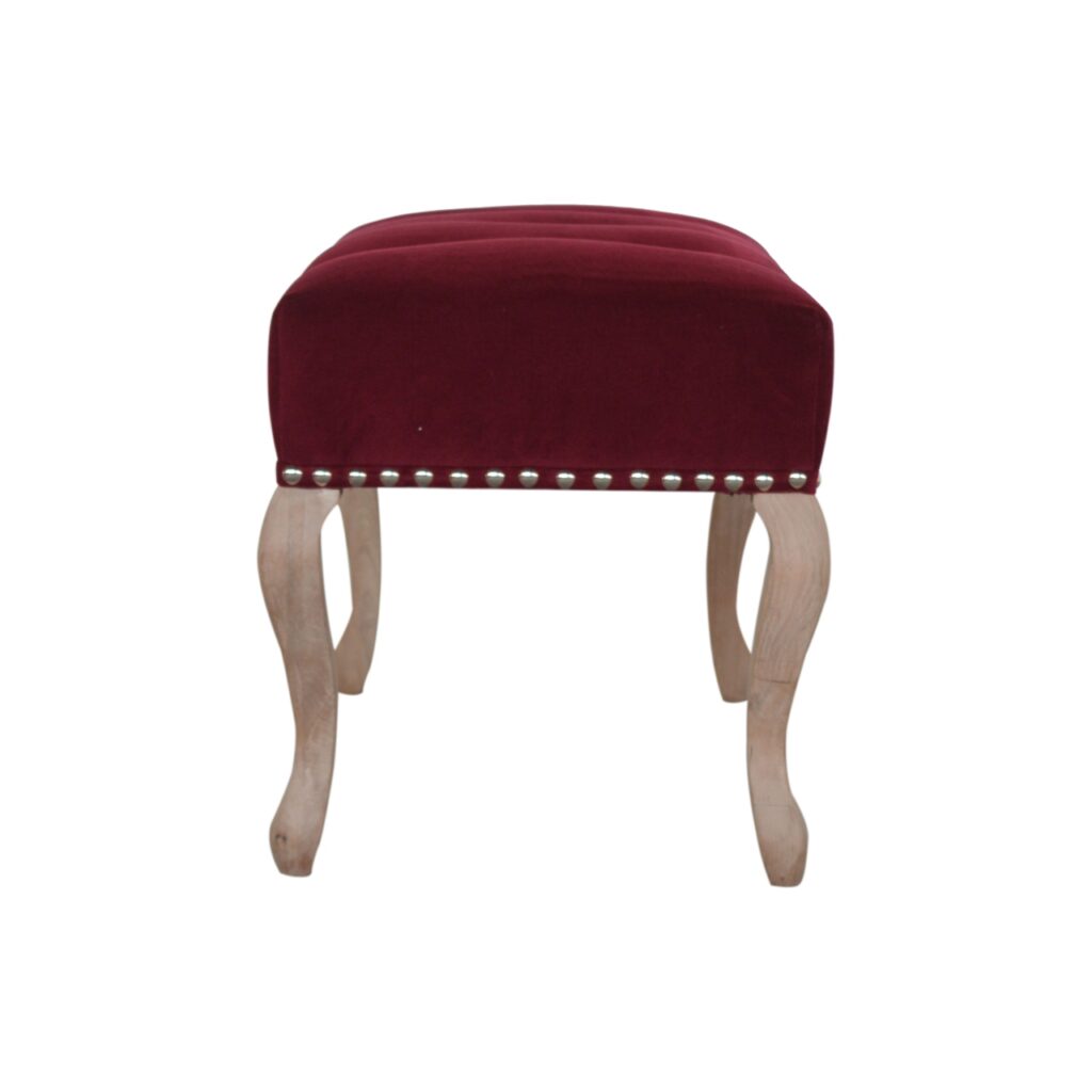 French Style Wine Red Bench - Image 9