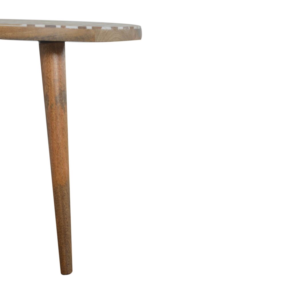 White Pattern Footstool Set of 2 - Image 8