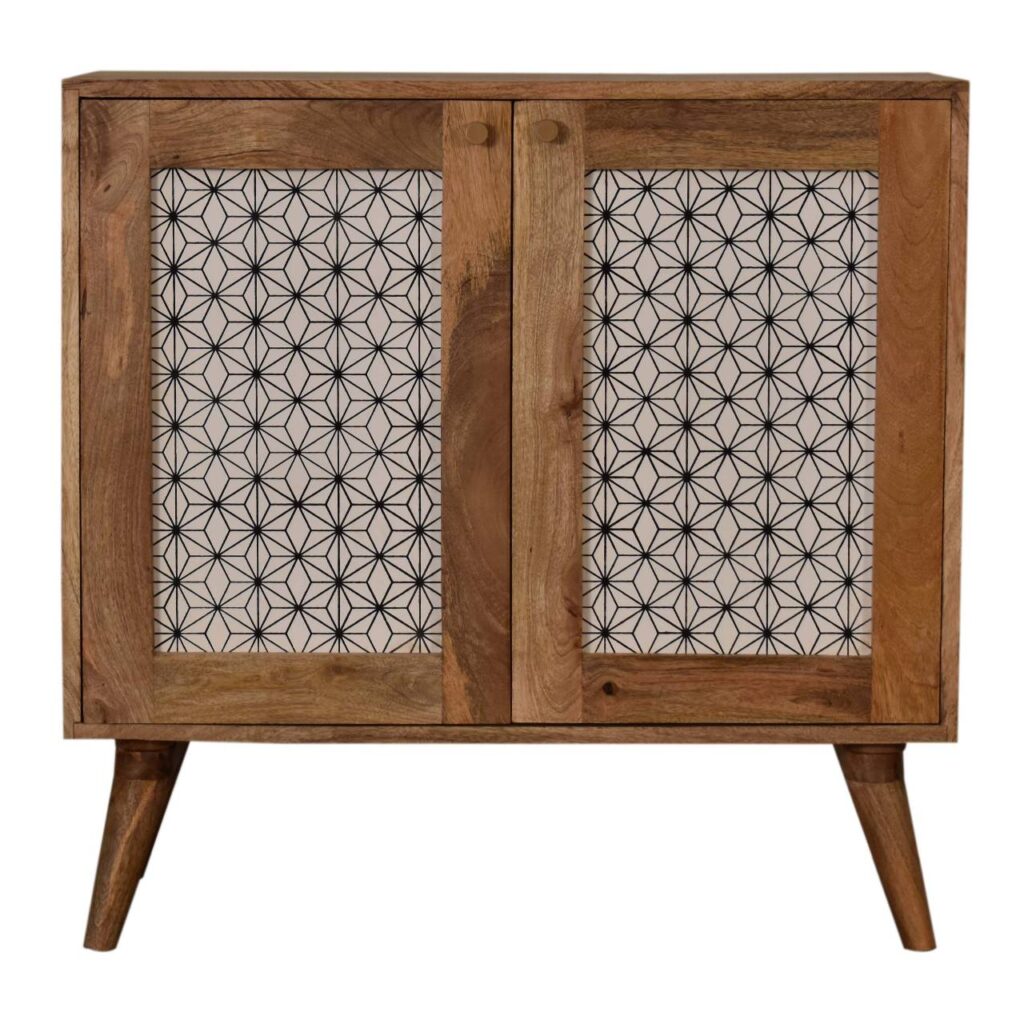 Geometric Screen Printed Cabinet - Image 2
