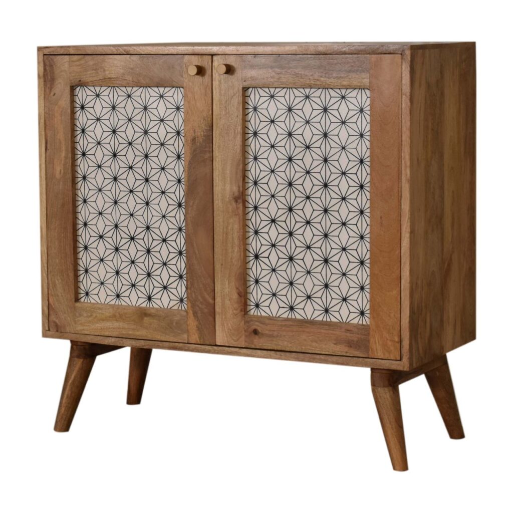 Geometric Screen Printed Cabinet - Image 3
