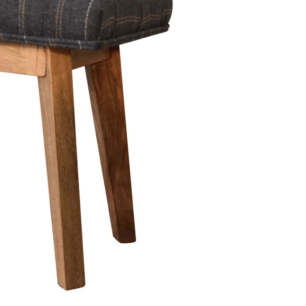 Pewter Tweed Bench with 1 Drawer - Image 8