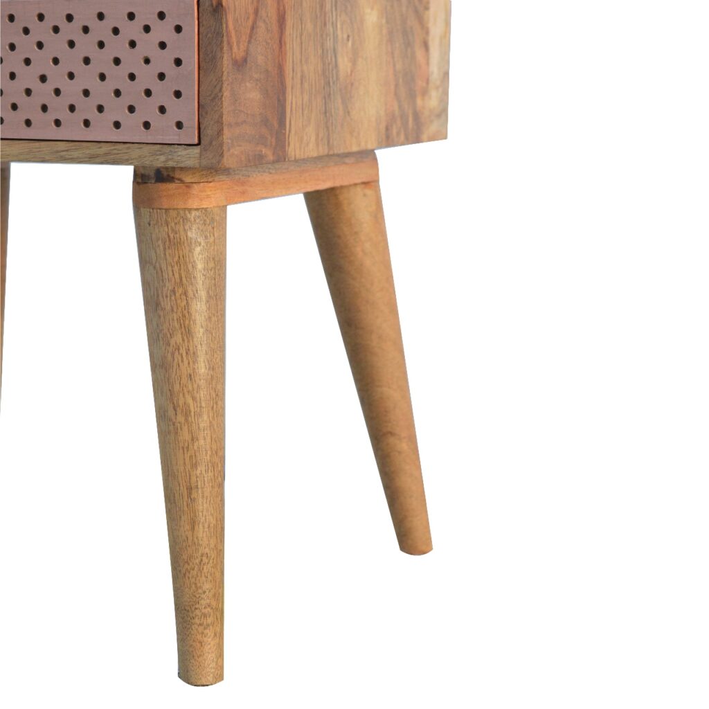 Perforated Copper Bedside with Open Slot - Image 8