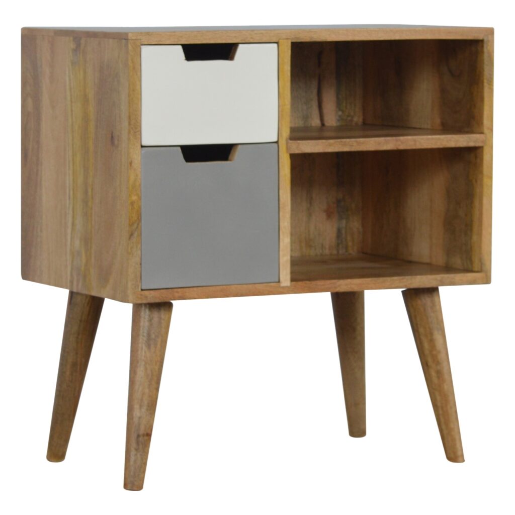 Grey and White Drawer Cabinet - Image 2