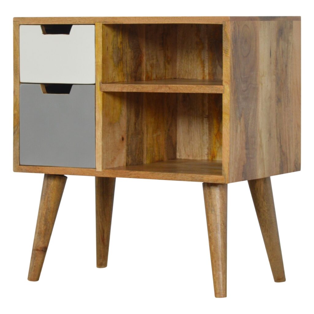 Grey and White Drawer Cabinet - Image 3