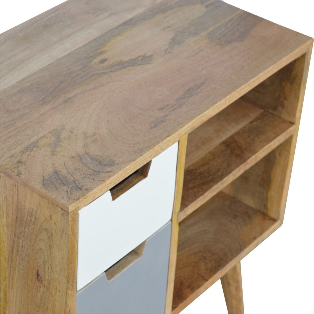 Grey and White Drawer Cabinet - Image 4