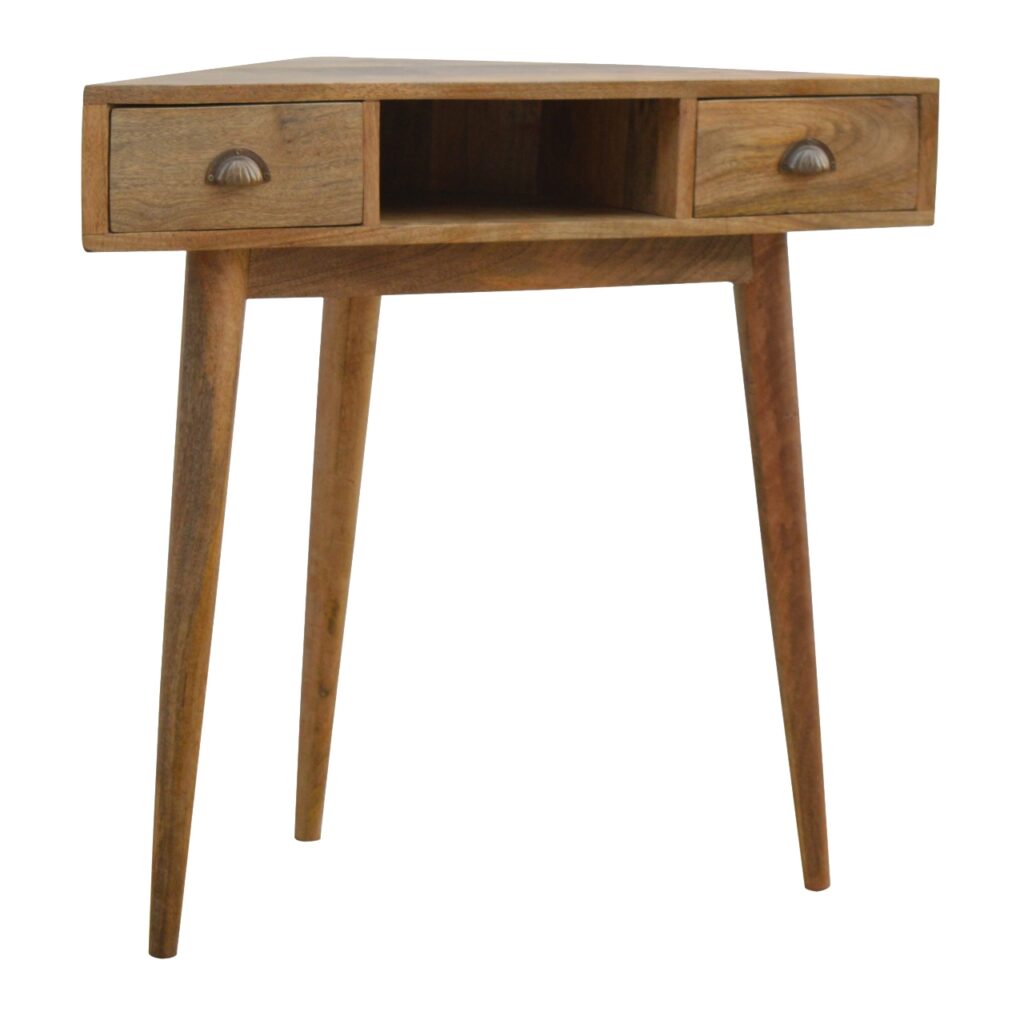 Solid Wood Corner Writing Desk - Image 2