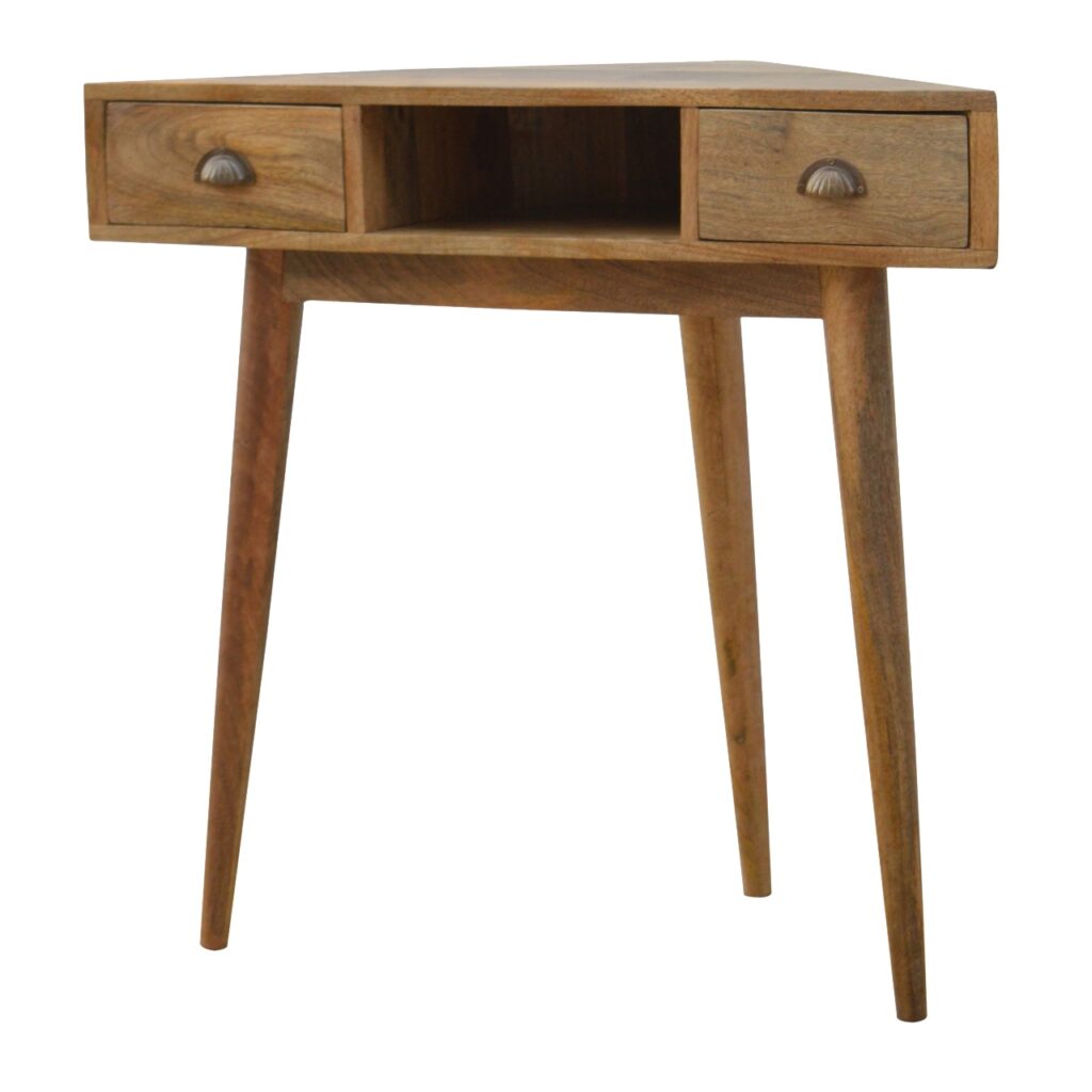 Solid Wood Corner Writing Desk - Image 3