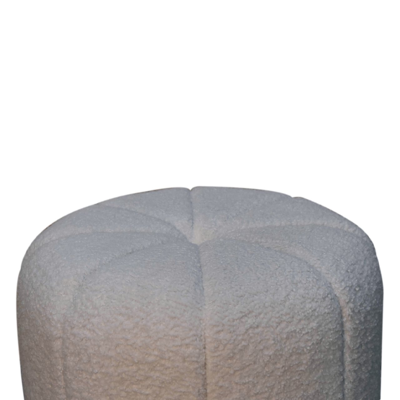 White Boucle Circus Footstool - Image 5