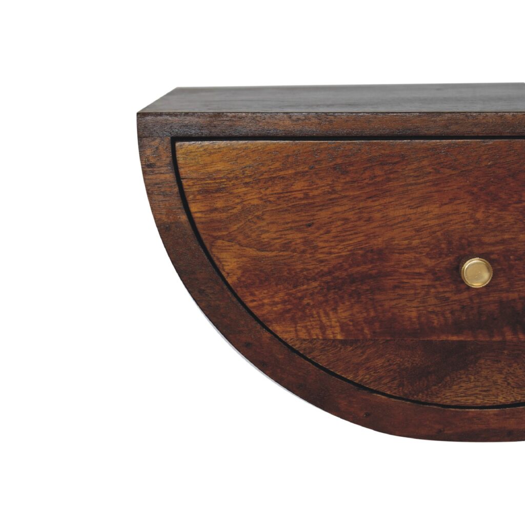 Light Walnut Curved Edge Console Table - Image 5