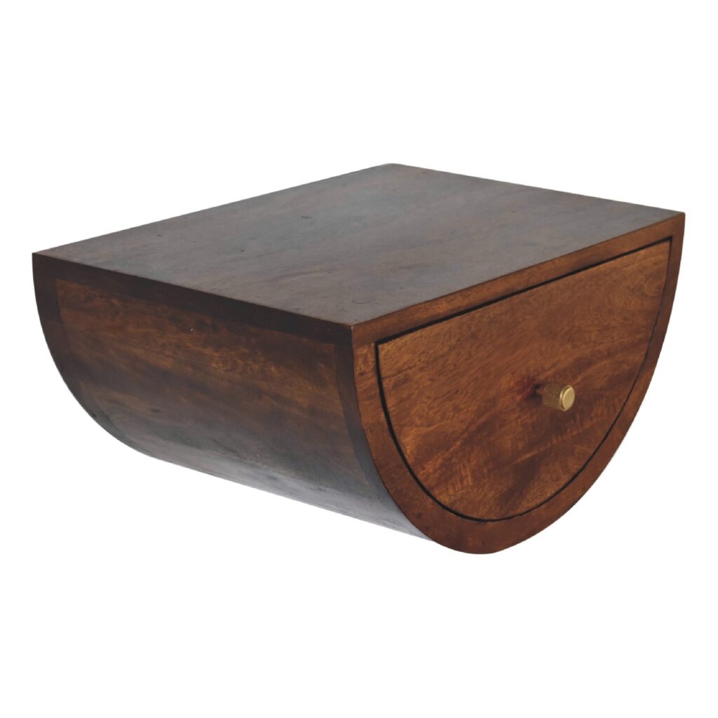 Light Walnut Curved Edge Console Table - Image 6