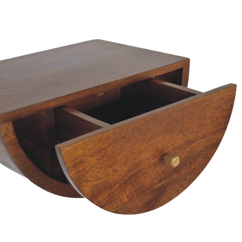 Light Walnut Curved Edge Console Table - Image 7