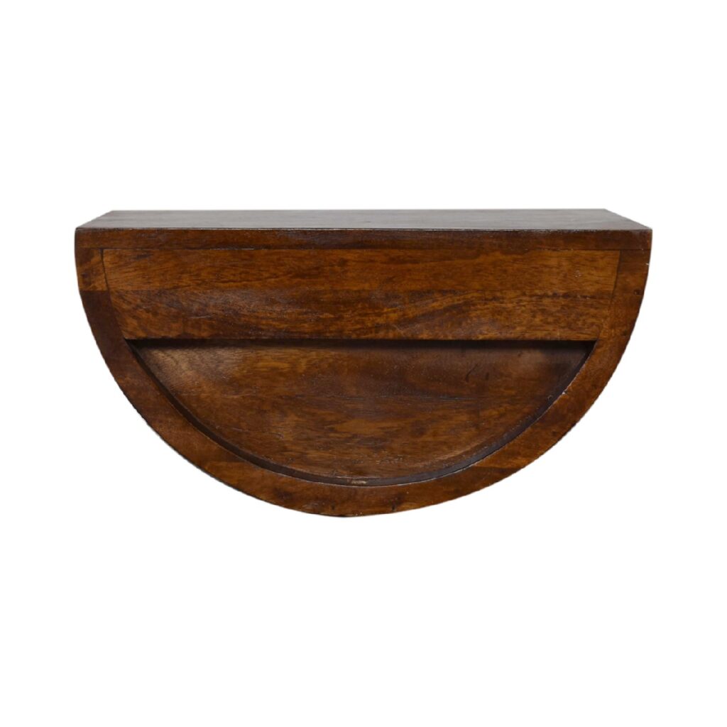 Light Walnut Curved Edge Console Table - Image 9