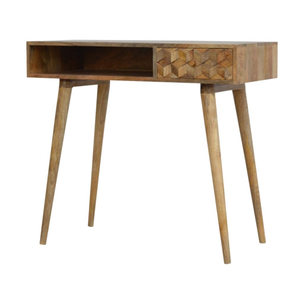 Cube Carved Writing Desk - Image 2