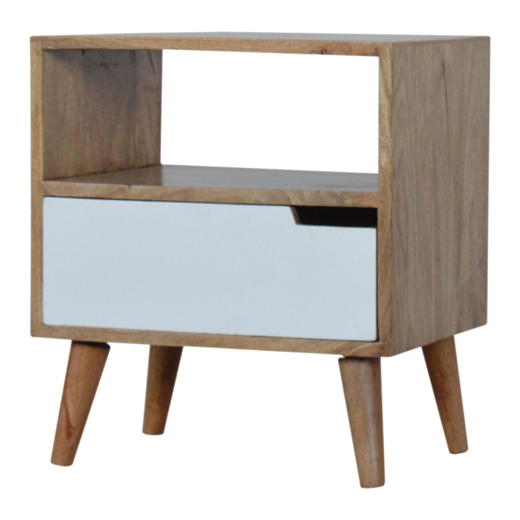 Open Slot White Painted Bedside - Image 3