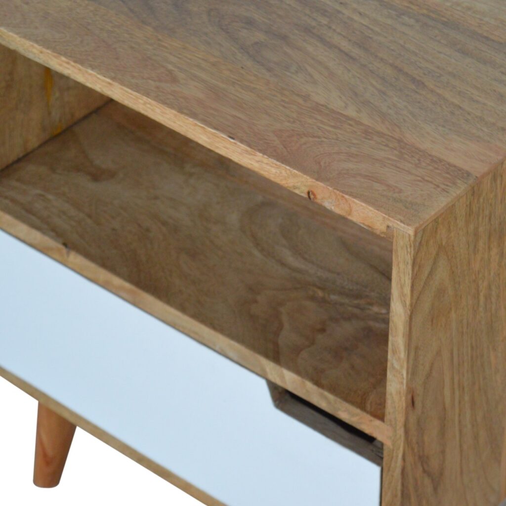 Open Slot White Painted Bedside - Image 4
