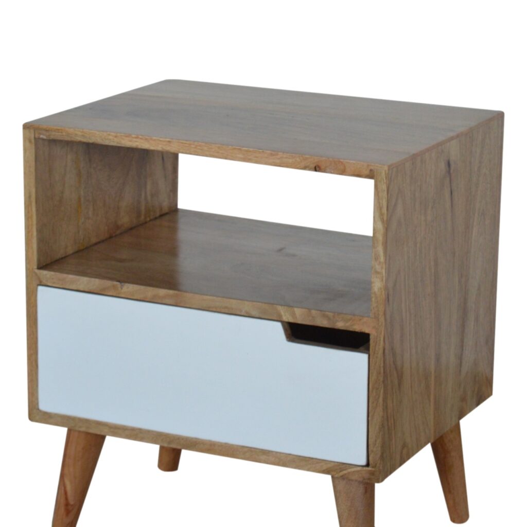 Open Slot White Painted Bedside - Image 5
