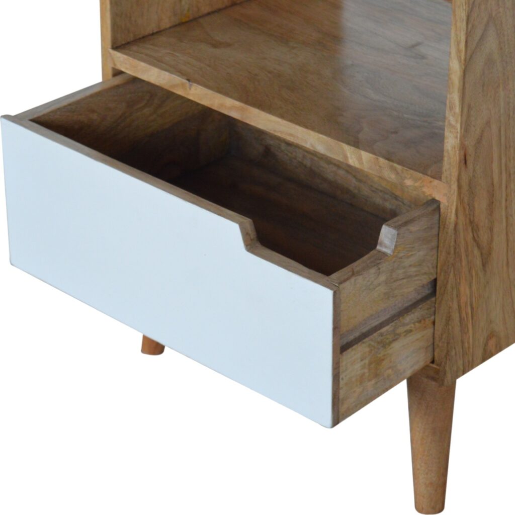 Open Slot White Painted Bedside - Image 8