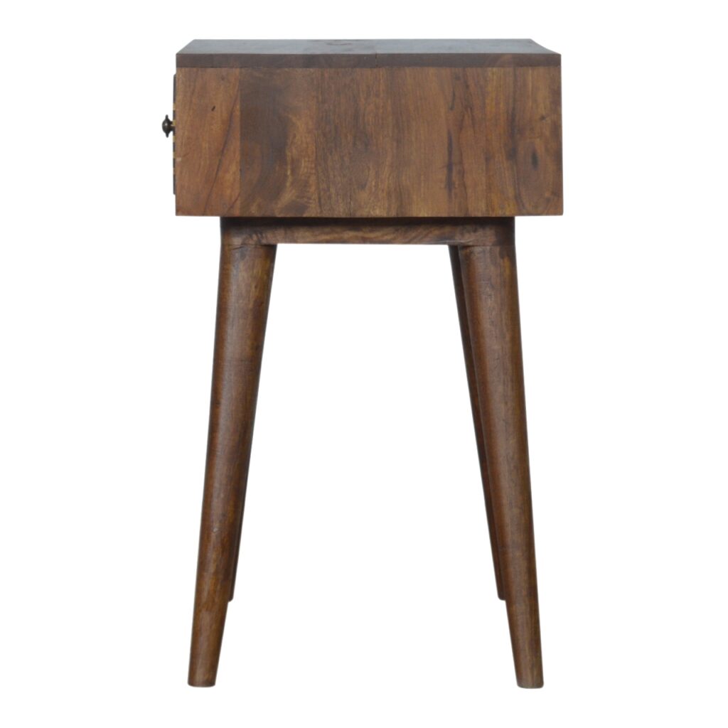 Brass Inlay Chevron Bedside - Image 8