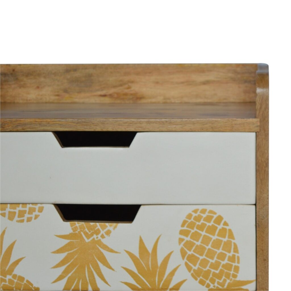 Pineapple Screen Printed Bedside - Image 4