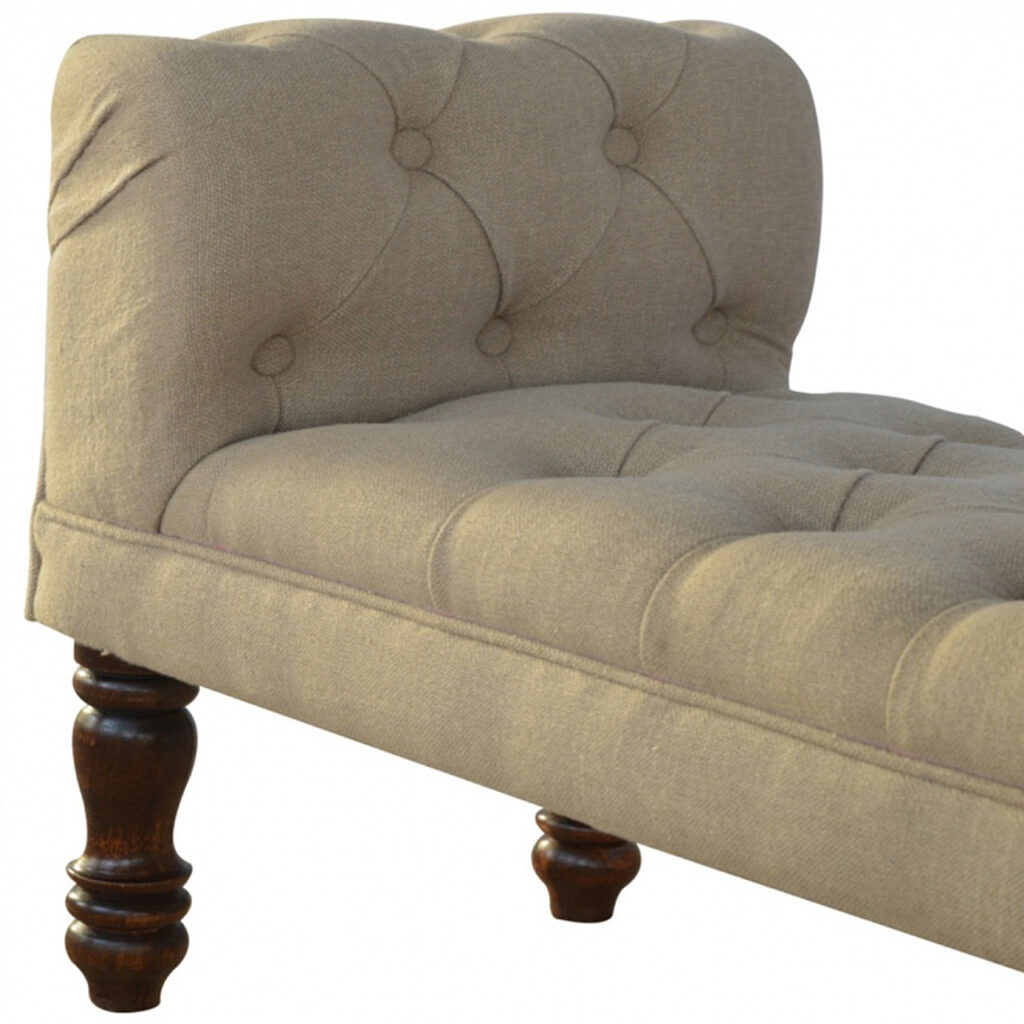 Mud Linen Bedroom Bench - Image 6