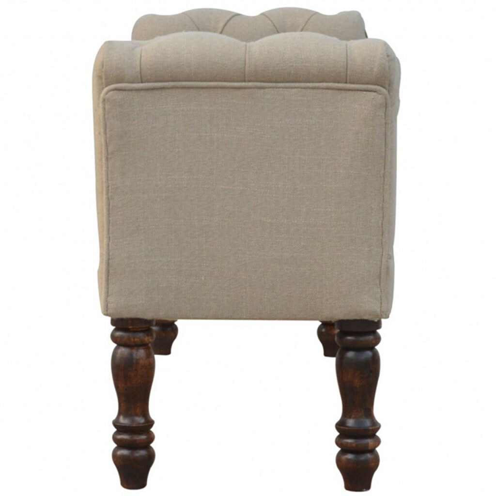 Mud Linen Bedroom Bench - Image 9