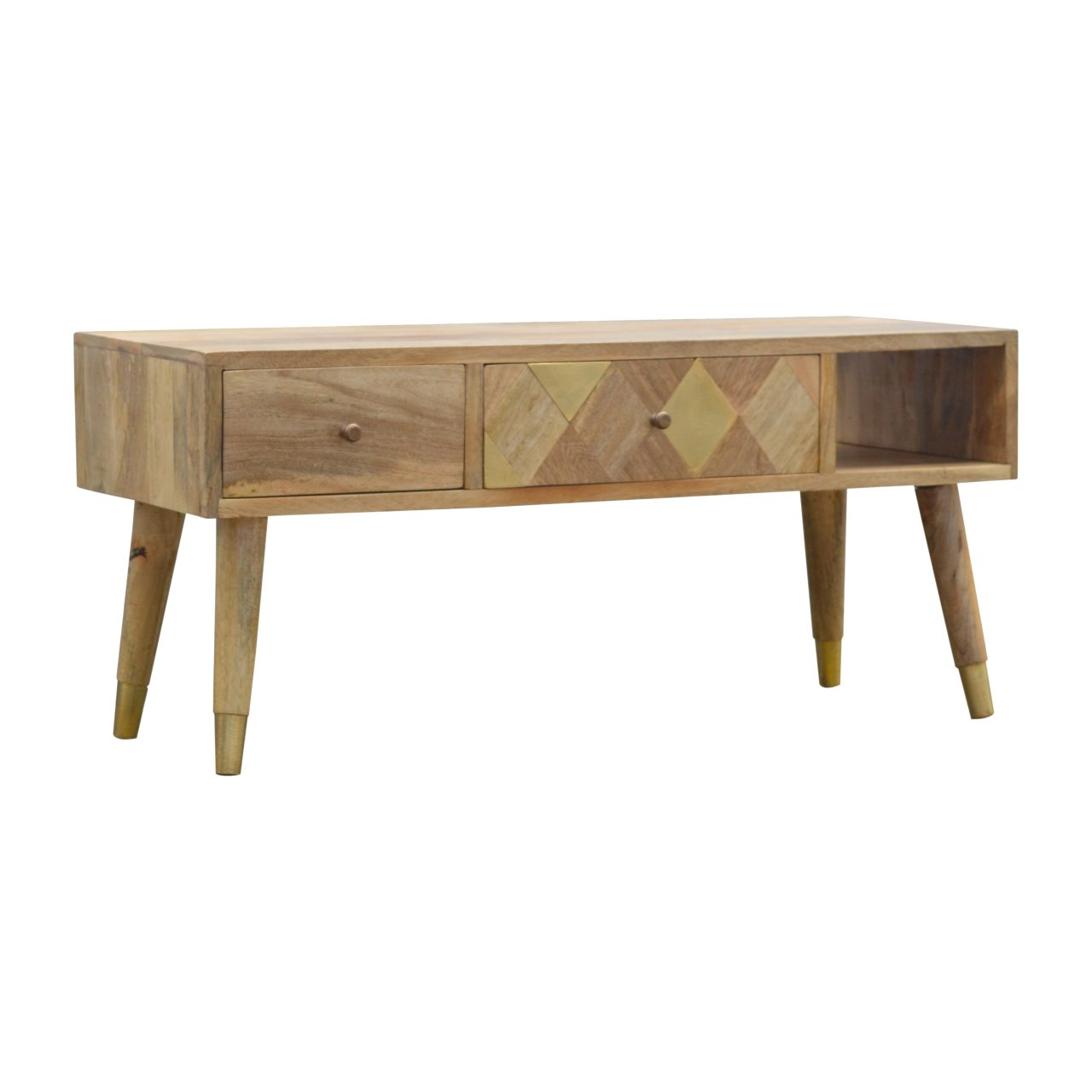 Oak-ish Gold Inlay Media Unit - Image 2