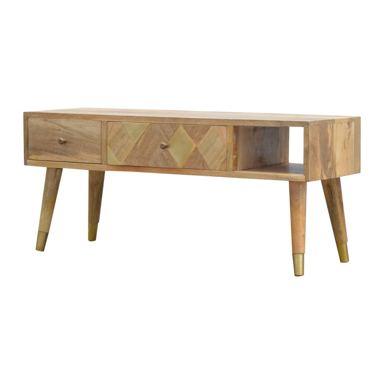 Oak-ish Gold Inlay Media Unit - Image 3