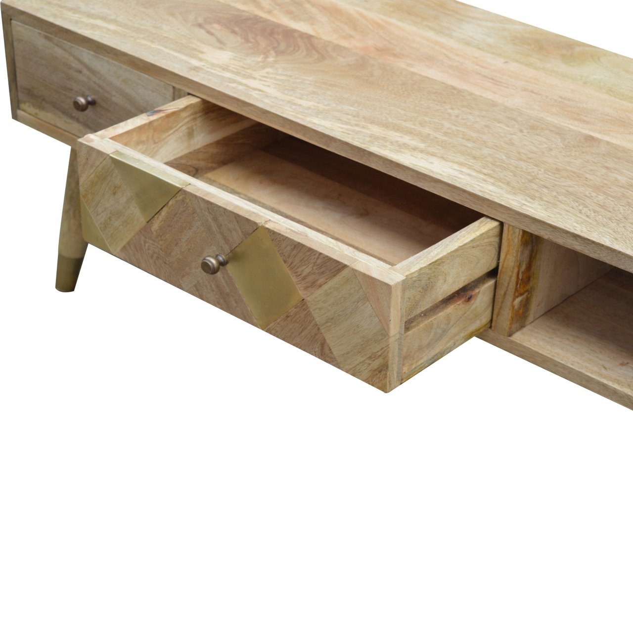 Oak-ish Gold Inlay Media Unit - Image 4